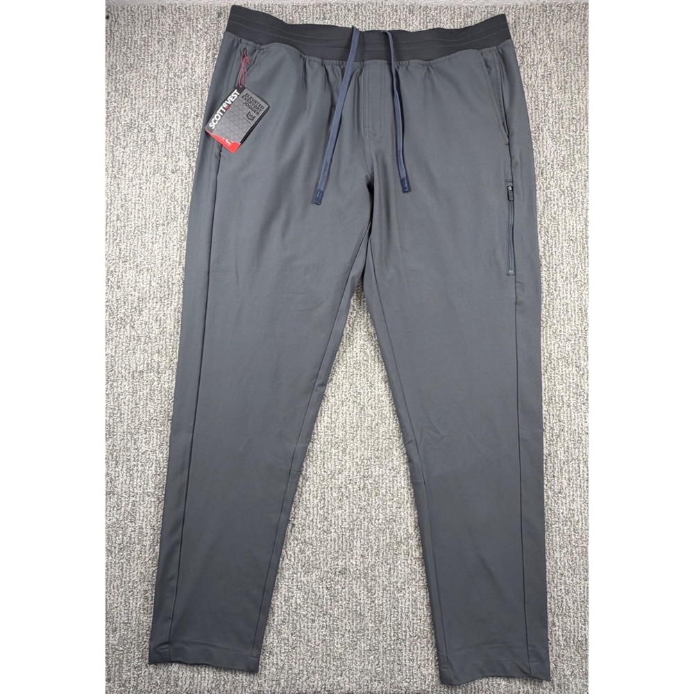 SCOTTeVEST Elevated Everyday Jogger Men XL x 34 Grey 10 Pockets Travel TEC-FLEX